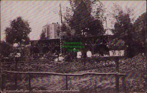 162903 AK Sommerhalle des Neudammer Kriegerheims 1917 Feldpost