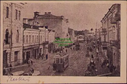 162896 AK Pskow Pleskau um 1918 Straße Straßenbahn