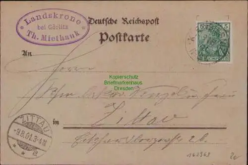162969 AK Görlitz Mondscheinkarte 1898 Landeskrone Restauration