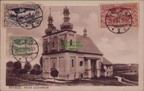 162798 AK Raciborz Ratibor 1920 MATKA BOZA-KIRCHE