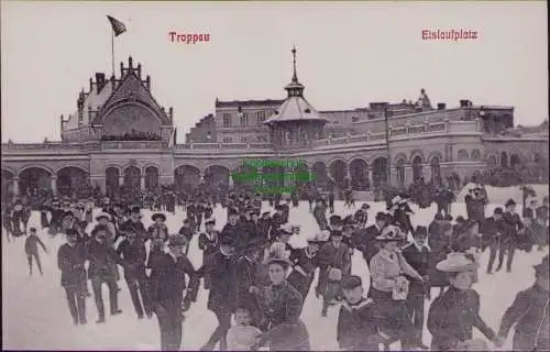 162813 AK Troppau Eislaufplatz um 1910 902. Verlag Josef Braunn Opava
