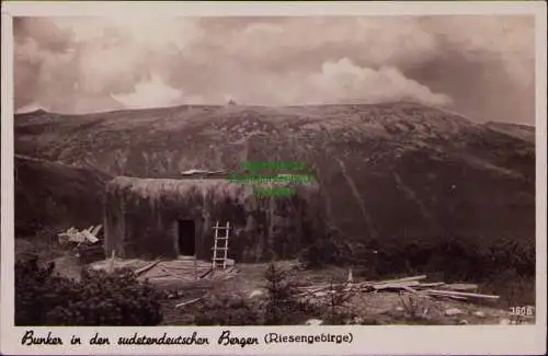 162807 AK Bunker in den sudetendeutschen Bergen Riesengebirge 1943