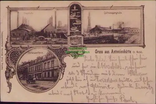 162792 AK Antonienhütte Wirek Ruda Slaska 1903 Hugohütte Hüttengasthaus