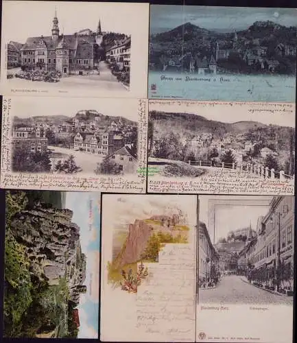 162858 7 AK Blankenburg a. Harz 1899 Schieferberg vom Lühner Tor Tränkestraße