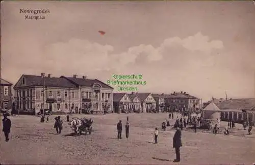 162895 AK Nowogrodek Feldpost um 1915 Marktplatz Nawahrudak Belarus