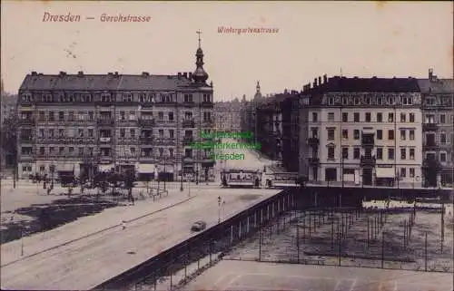 162870 AK Dresden Gerokstrasse Wintergartenstrasse 1924