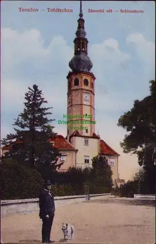 162840 AK Tovacov - Tobitschau um 1920 Zamecka vez - Schlossturm