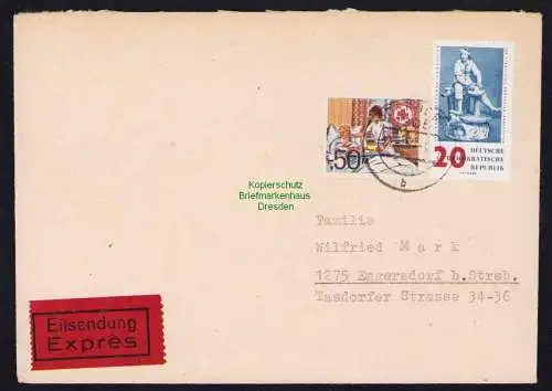 B19411 Brief DDR mit Spendenmarke DRK + ungültige Marke Portobetrug 1980