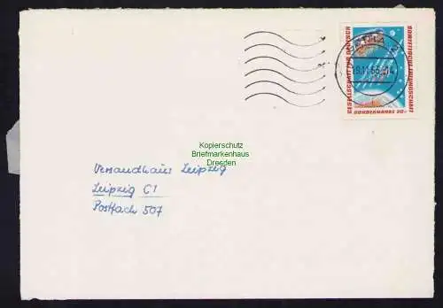 B19402 Brief DDR mit Spendenmarke DSF Portobetrug Gotha 1963