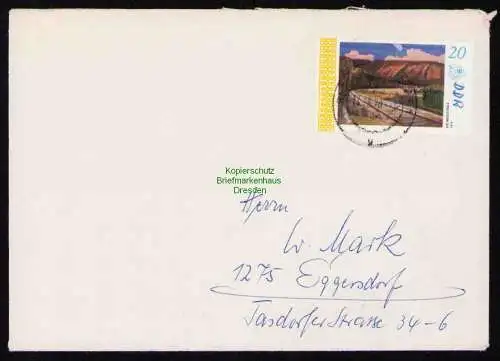 B19443 Brief DDR m. Spendenmarke DSF Portobetrug 1978 Berlin Biesdorf Landesname