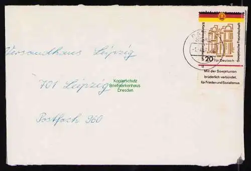 B19431 Brief DDR mit Spendenmarke DSF Portobetrug Parey 1967
