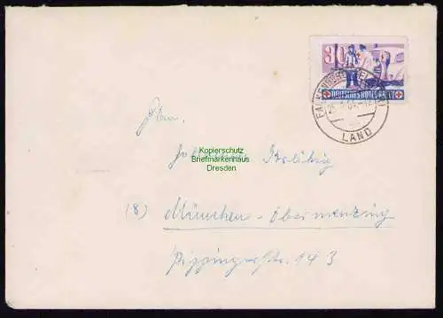 B19410 Brief DDR mit Spendenmarke DRK Portobetrug Falkenberg Ester Land 1964