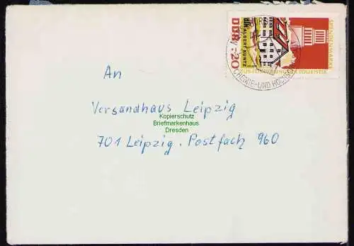 B19398 Brief DDR mit Spendenmarke DJH Albert Kunz Portobetrug Merseburg 1970