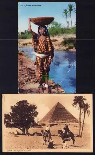B19497 2 AK Egypt The Pyramid of Chefren 1915 Feldpost Konstantinopel 1917