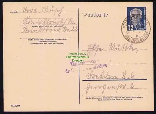 B19534 GS Losungsstempel Propaganda Königsbrück 1953 Die Sowjetunion Garant