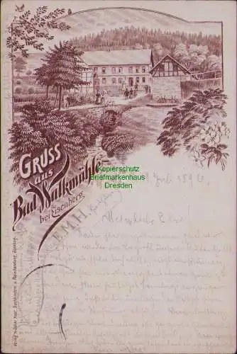 166352 AK Bad Walkmühle bei Eisenberg 1896
