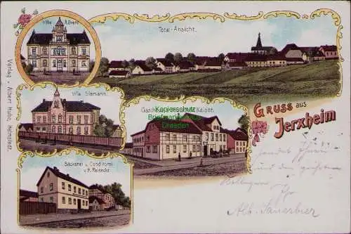 166305 AK Jerxheim 1904 Litho Villa Aevers Siemann Gasthaus zum Deutschen Kaiser