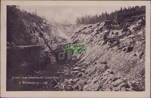 166315 AK Schönhuter Tunnelbau bei Waldenburg Schlesien 1910