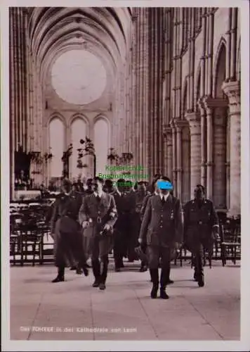 166323 AK Photo Hoffmann München Karte W 16 Kathedrale von Laon 1940