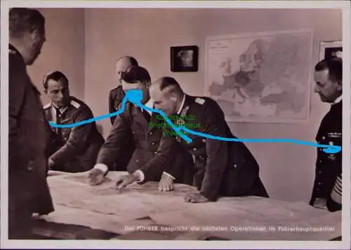166319 AK Photo Hoffmann München Karte W 24 Besprechung im Hauptquartier