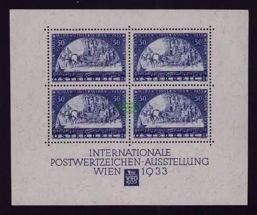 B21935 Österreich Block 1 Wipa 1933 Wien ungebraucht