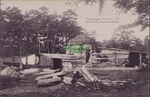 166354 AK Ostseebad Müritz i. M. Köhlerei 1910 Terpentindestillation