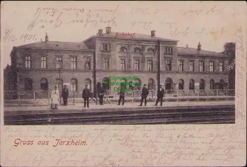 166339 AK Jerxheim 1905 Bahnhof Gleisseite