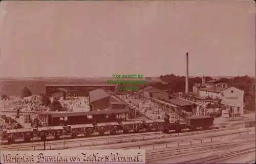 166302 AK Bunzlau Werkplatz Zeidler & Wimmel 1917 Fotokarte Bahnhof Gleisanschlu