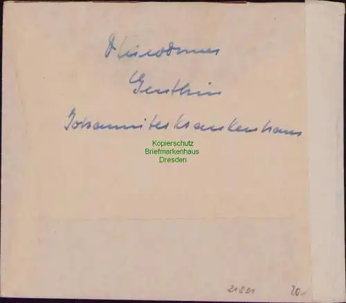 B21831 Brief DDR 1951 Weltfestspiele 291 Genthin nach Charlottenburg Zensur