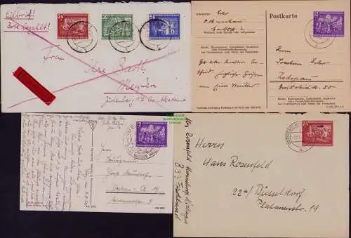 B21838 6x Brief / Posdtkarte DDR 1952 Nationales Aufbauprogramm Berlin