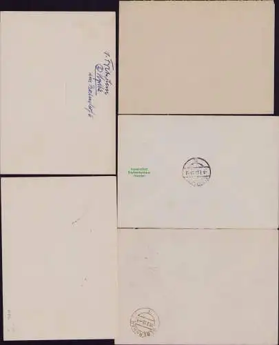B21881 5x Brief DDR 447 448 1955 Leipziger Messe 2x 448 MeF Einschreiben