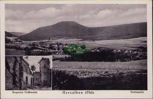 160330 AK Burgruine Gräfenstein Merzalben i/Pfalz Totalansicht um 1940