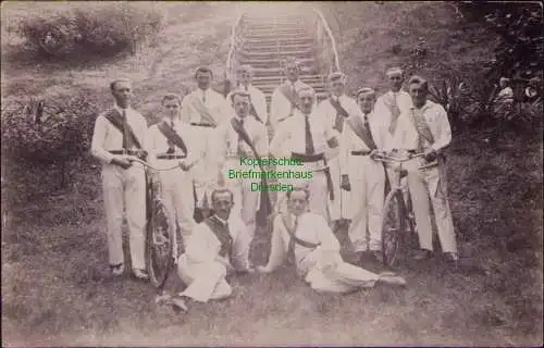 163163 AK Chrastava Kratzau Böhmen 1932 Kunstradfahrer des Radfahrer Vereins