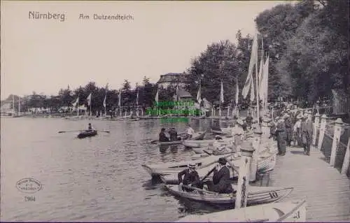 165983 AK Nürnberg 1908 Am Dutzendteich Bootsanleger