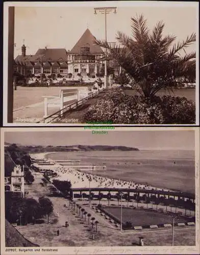 163055 2 AK Sopot Zoppot Kurhaus Kurgarten 1938 Nordstrand 1939