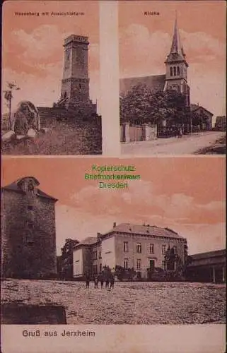 163092 AK Jerxheim um 1920 Heeseberg mit Aussichtsturm Kirche Domäne
