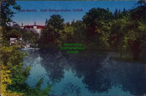 165964 AK Velke Heraltice Großherrlitz Groß Herrlitz Schloß 1920