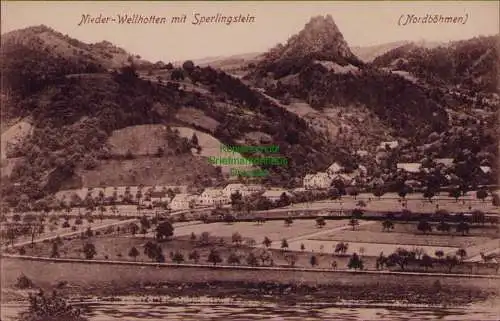 165957 AK Nieder Wellhotten Velhota Welhotten Sperlingsstein Nordböhmen