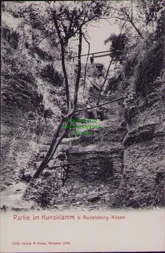 165975 AK Partie im Kunoklamm b. Rudelsburg Kösen 1905 Verlag Brück & Sohn