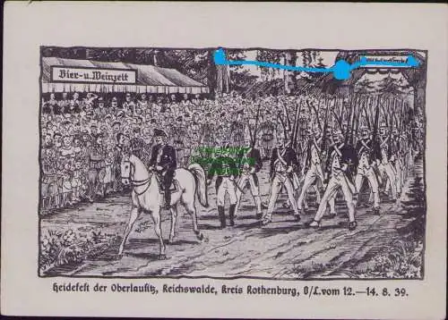 163011 AK Heidefest der Oberlausitz Reichswalde Kr. Rothenburg 1939 Propaganda