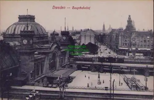 163119 AK Dresden Hauptbahnhof um 1915 2623 Kunstverlag Alfred Hartmann