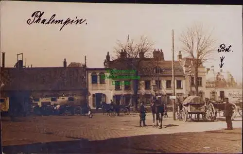 163074 AK Phalempin Frankreich Fotokarte Markt Post 1917