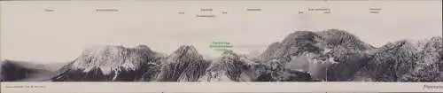 163029 6er Panorama AK Mieminger Gebirge Kette Nördliche Kalkalpen 94 x 9 cm