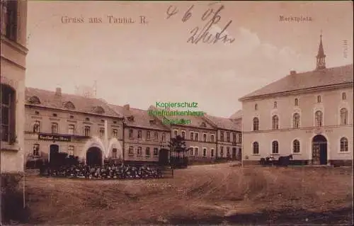 163107 AK Tanna R. 1906 Marktplatz Gasthof zum Stern