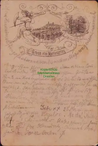 163023 AK Mariaspring 1888 Vorläufer Plesse Burg Engel Eddigehausen Bovenden