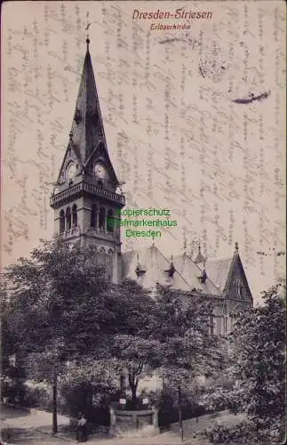 163112 AK Dresden Striesen 1913 Erlöserkirche