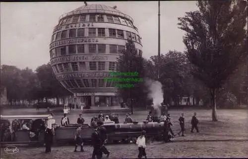 163111 AK Dresden 1931 Internationale Hygiene Ausstellung Kugelhaus Liliputbahn