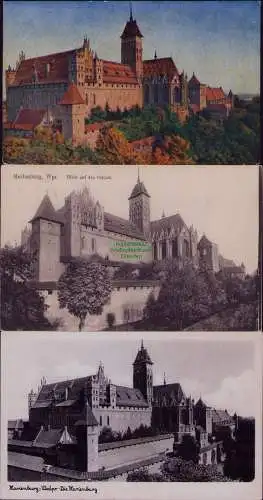 167019 3 AK Marienburg Wpr. Schloß Südostseite 1915 1925