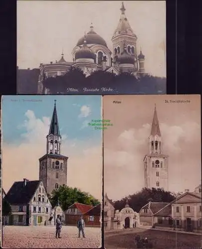 167025 3 AK Jelgava Mitau Lettland Russische Kirche 1916 Trinitatiskirche 1917