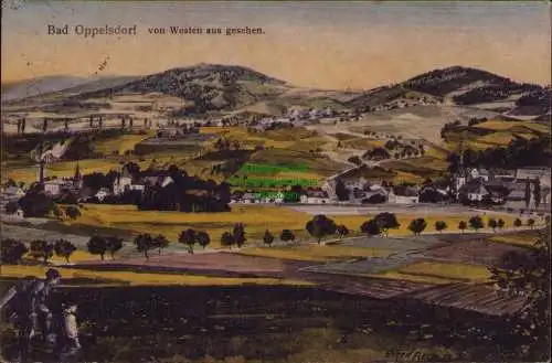 167075 AK Bad Oppelsdorf von Westen aus gesehen 1924